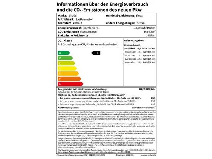 škoda elroq - energy-blau